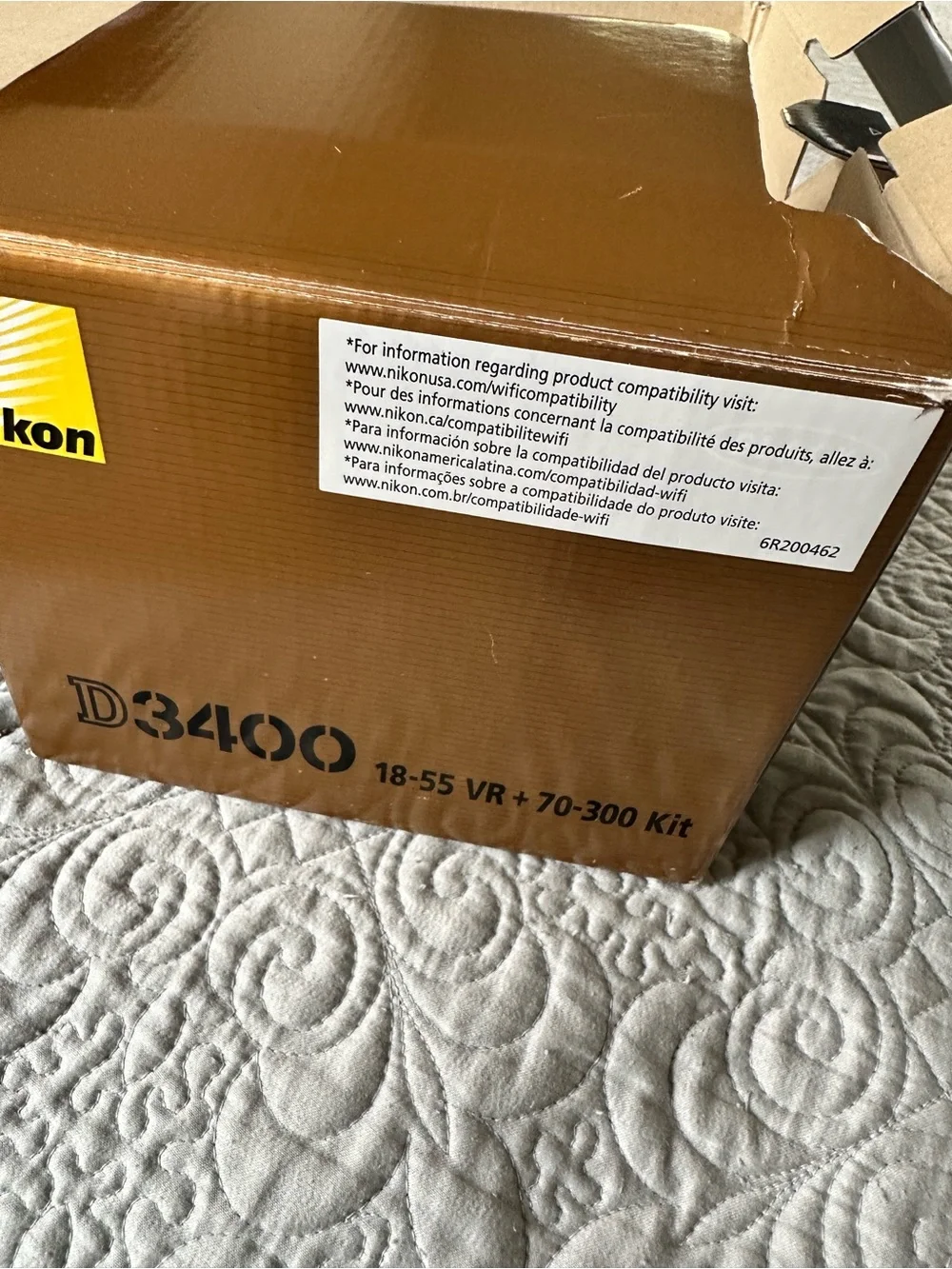 Nikon D3400 DSLR Camera in Black with Black Lens